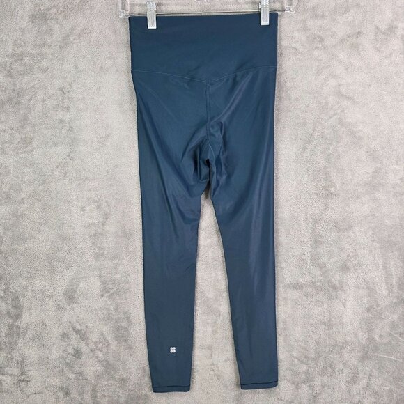 Womens Sweaty Betty Blue 7/8 High Waist Leggings Polyamide Elastane Size XS - Picture 6 of 10